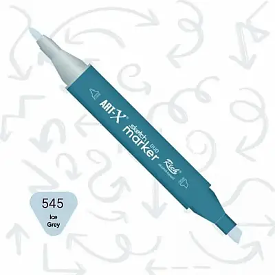 Rich Art-X Çift Uçlu Sketch Markör Kalem 545 Buz Gri - Rich (1)