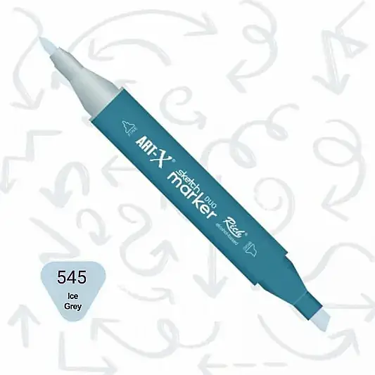 Rich Art-X Çift Uçlu Sketch Markör Kalem 545 Buz Gri - 2