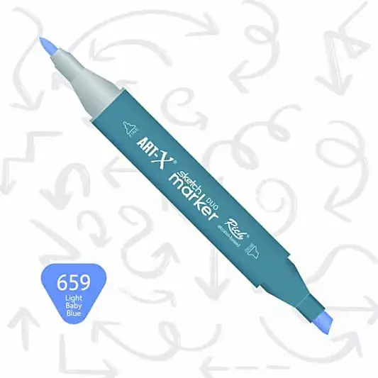 Rich Art-X Çift Uçlu Sketch Markör Kalem 659 Açık Bebek - 2