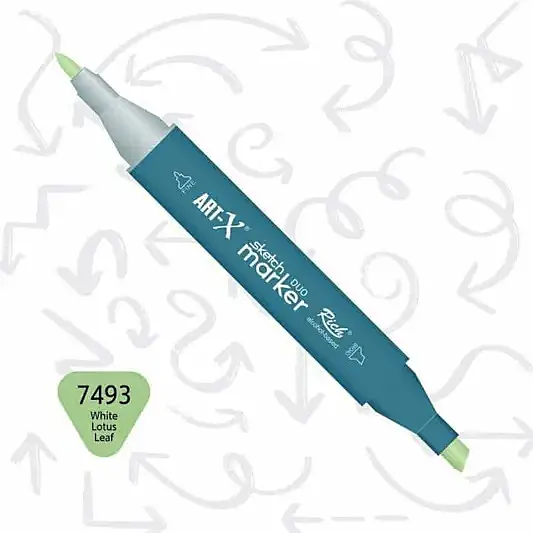 Rich Art-X Çift Uçlu Sketch Markör Kalem 7493 Lotus Yaprağı - 1