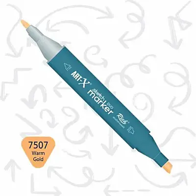 Rich Art-X Çift Uçlu Sketch Markör Kalem 7507 Sıcak Altın - Rich (1)