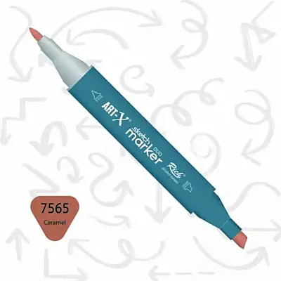 Rich Art-X Çift Uçlu Sketch Markör Kalem 7565 Karamel - Rich (1)