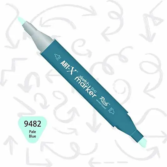 Rich Art-X Çift Uçlu Sketch Markör Kalem 9482 Soluk Mavi - 2