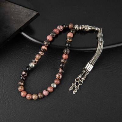Rodonit Doğal Taş Tesbih 33lük - 6mm - Doğal Taş