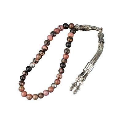 Rodonit Doğal Taş Tesbih 33lük - 6mm - Doğal Taş (1)