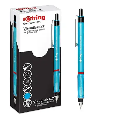 Rotring Visuclick Versatil Şeffaf 0.7 mm Mavi - 3