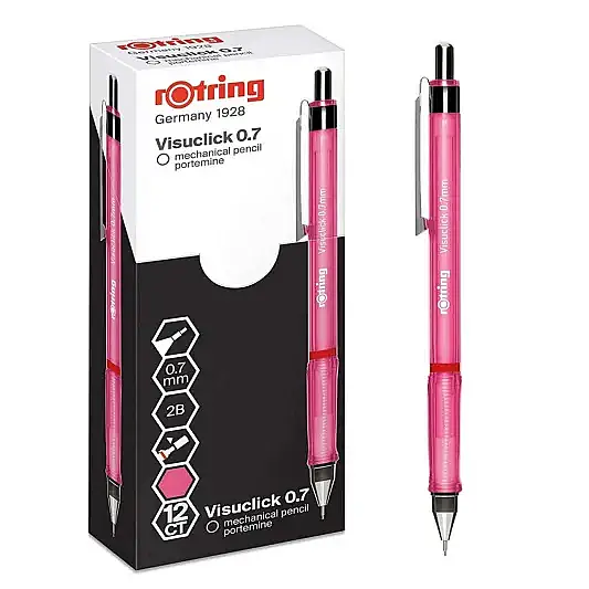 Rotring Visuclick Versatil Şeffaf 0.7 mm Pembe - 9