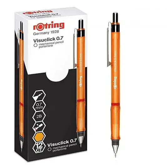 Rotring Visuclick Versatil Şeffaf 0.7 mm Turuncu - 5