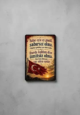 Sabır Eyle Ey Gönül MiniDekor Magnet Ayaklı 9×13,5 cm - 1
