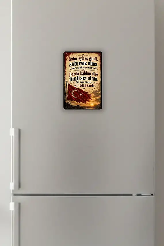 Sabır Eyle Ey Gönül MiniDekor Magnet Ayaklı 9×13,5 cm - 3