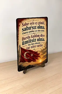 Sabır Eyle Ey Gönül MiniDekor Magnet Ayaklı 9×13,5 cm - Bemenda (1)