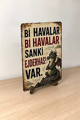 Sanki Ejderhası var MiniDekor Magnet Ayaklı 9×13,5 cm - 1