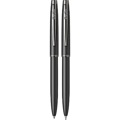 Scrikss 108 Prestige Tükenmez + Mekanik Kurşun Kalem Takım Mat Siyah - Scrikss (1)