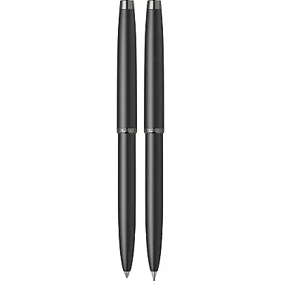 Scrikss 108 Prestige Tükenmez + Mekanik Kurşun Kalem Takım Mat Siyah - 5