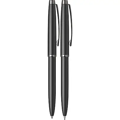 Scrikss 108 Prestige Tükenmez + Mekanik Kurşun Kalem Takım Mat Siyah - 6
