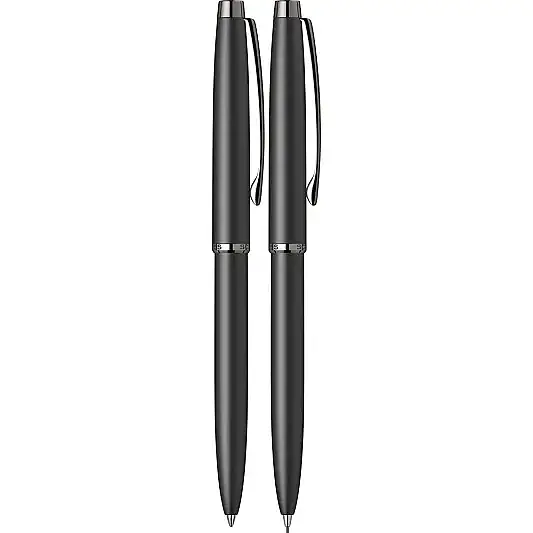 Scrikss 108 Prestige Tükenmez + Mekanik Kurşun Kalem Takım Mat Siyah - 6