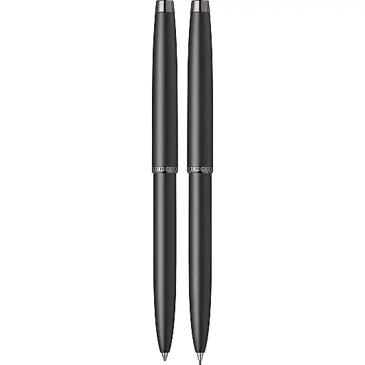 Scrikss 108 Prestige Tükenmez + Mekanik Kurşun Kalem Takım Mat Siyah - 7