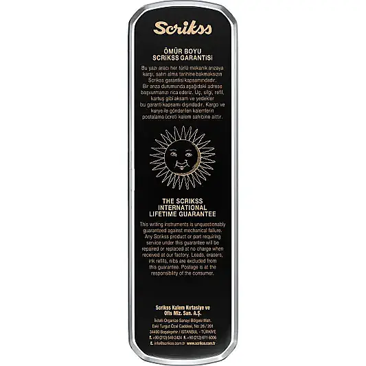Scrikss 108 Prestige Tükenmez + Mekanik Kurşun Kalem Takım Mat Siyah - 15