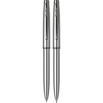 Scrikss 108M Prestige Tükenmez + Mekanik Kurşun Kalem Takım Krom - 1