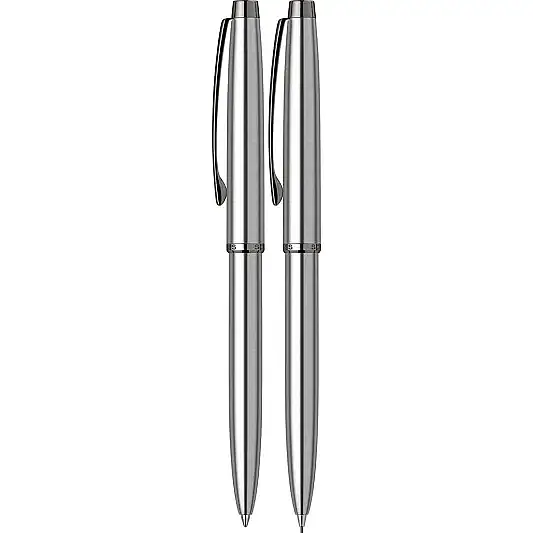 Scrikss 108M Prestige Tükenmez + Mekanik Kurşun Kalem Takım Krom - 2
