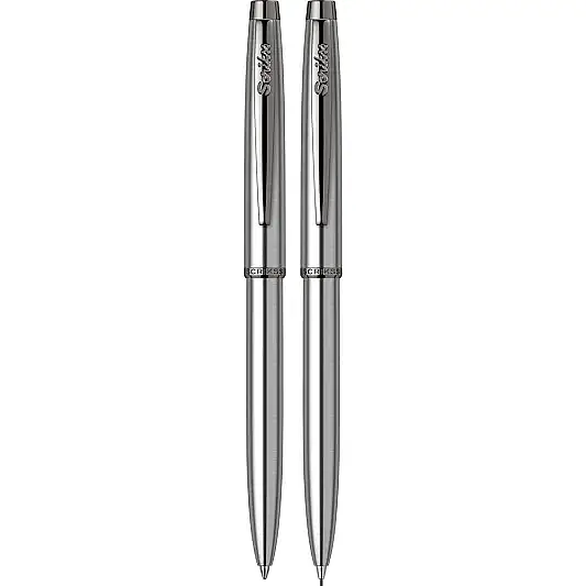 Scrikss 108M Prestige Tükenmez + Mekanik Kurşun Kalem Takım Krom - 5