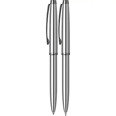 Scrikss 108M Prestige Tükenmez + Mekanik Kurşun Kalem Takım Krom - 6