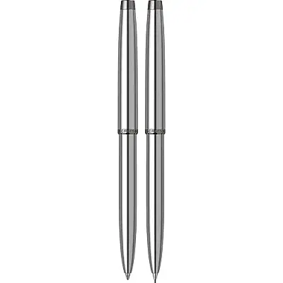 Scrikss 108M Prestige Tükenmez + Mekanik Kurşun Kalem Takım Krom - 8