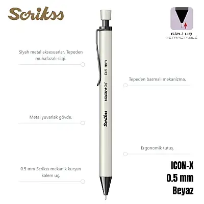 Scrikss İcon-X Versatil 0.5 mm Beyaz - 12