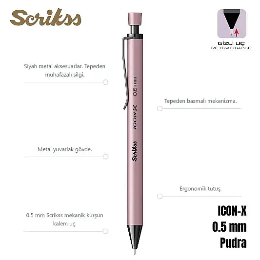 Scrikss İcon-X Versatil 0.5 mm Pembe - 3
