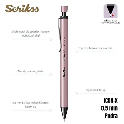 Scrikss İcon-X Versatil 0.5 mm Pembe - 5