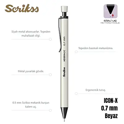 Scrikss İcon-X Versatil 0.7 mm Beyaz - 8