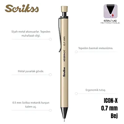 Scrikss İcon-X Versatil 0.7 mm Krem - 9