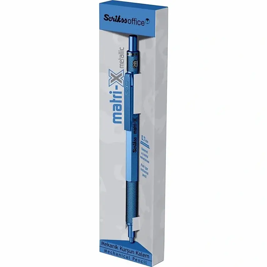 Scrikss Matri-X Mekanik Kurşun Kalem 0.7 mm Metalik Mavi - 2