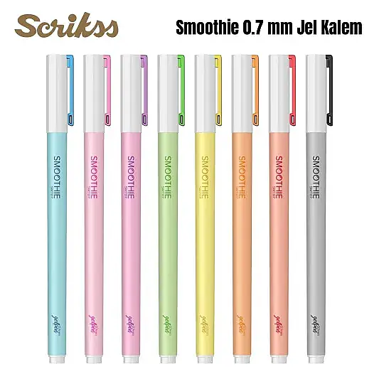 Scrikss Smoothie Jel Kalem 0.7 mm Mavi - 5