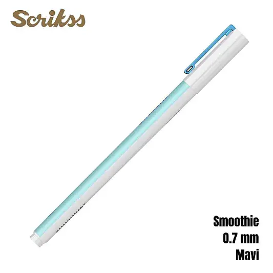 Scrikss Smoothie Jel Kalem 0.7 mm Mavi - 10