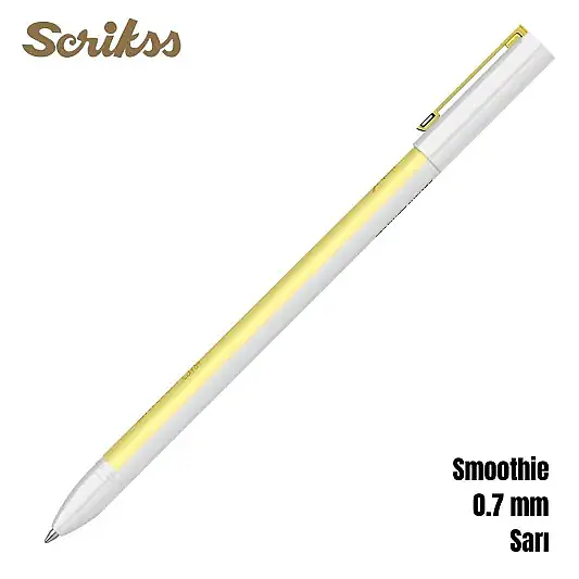 Scrikss Smoothie Jel Kalem 0.7 mm Sarı - 4