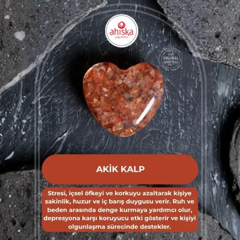 Sertifikalı Akik Kalp - 1
