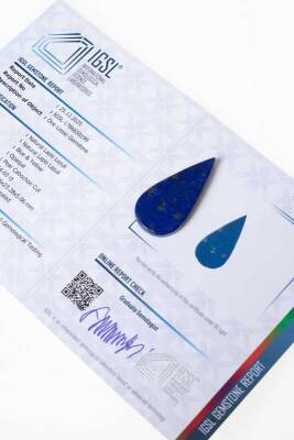 Sertifikalı Damla Lapis Lazuli Kabaşon (S.K315) - Doğal Taş