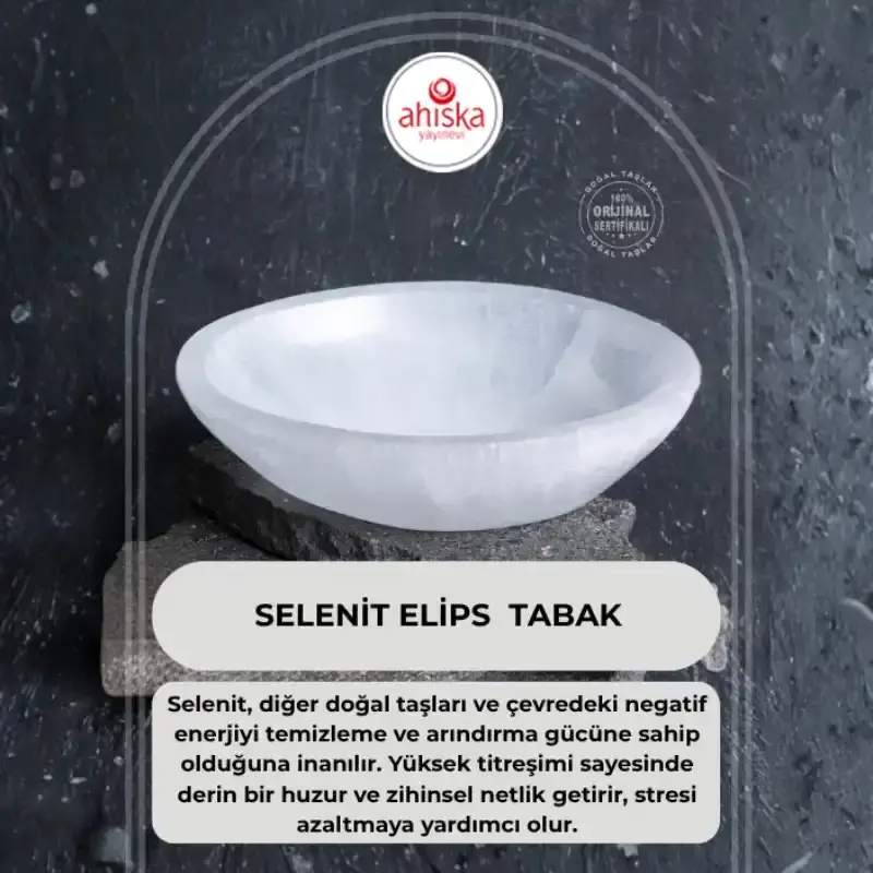Sertifikalı Elips Selenit Tabak no.6 - 2