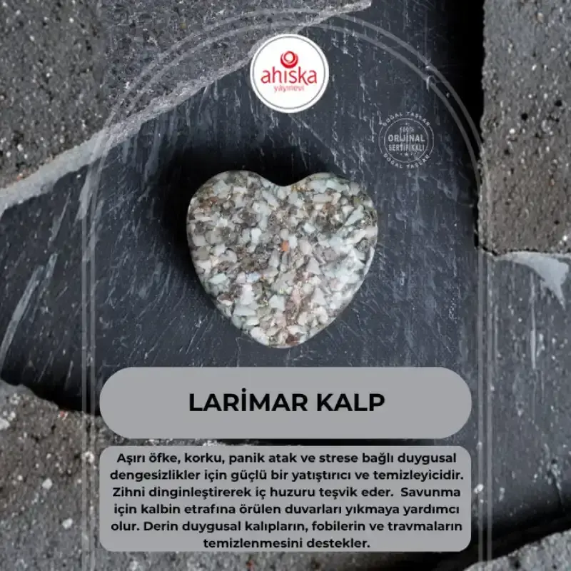 Sertifikalı Larimar Kalp - 1