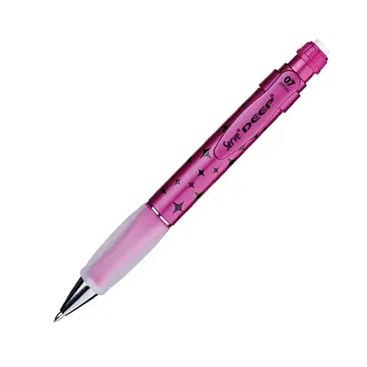Serve Deep Metalik Serisi Pırıltı Figürlü Metalik Pembe 0.7 mm Versatil Uçlu Kalem - 1