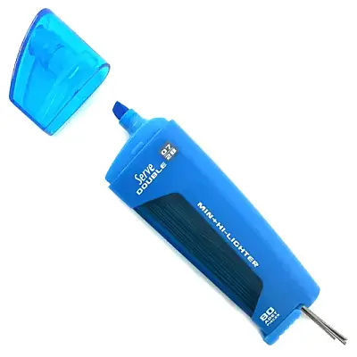 Serve Double Min Mavi Fosforlu Kalem + 0.7 mm 2B Uç Tüplü - Serve (1)