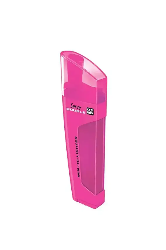 Serve Double Min Pembe Fosforlu Kalem + 0.7 mm 2B Uç Tüplü - 1