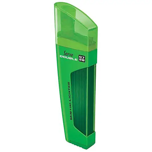 Serve Double Min Yeşil Fosforlu Kalem + 0.7 mm 2B Uç Tüplü - 1