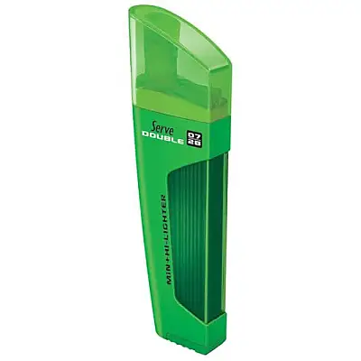 Serve Double Min Yeşil Fosforlu Kalem + 0.7 mm 2B Uç Tüplü - Serve (1)