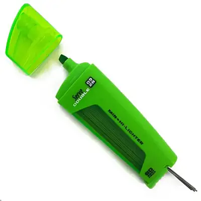 Serve Double Min Yeşil Fosforlu Kalem + 0.9 mm 2B Uç Tüplü - Serve (1)