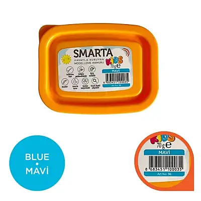 Smarta Kids Modelleme Hamuru 70 gr Mavi - Smarta (1)