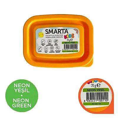 Smarta Kids Modelleme Hamuru 70 gr Neon Yeşil - Smarta (1)