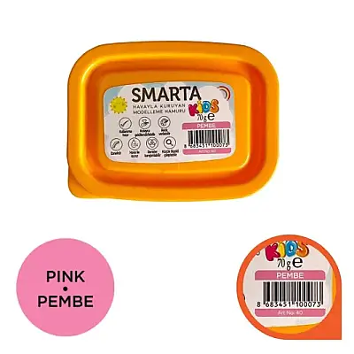 Smarta Kids Modelleme Hamuru 70 gr Pembe - Smarta (1)