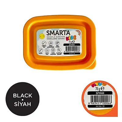 Smarta Kids Modelleme Hamuru 70 gr Siyah - Smarta (1)